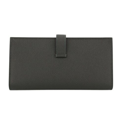 エルメス ベアンスフレ ヴェールグリ ヴォーエプソン シルバー金具 B刻印 HERMES Bearn Soufflet