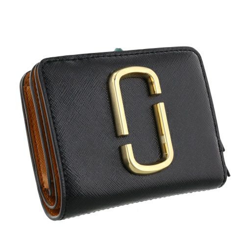 マークジェイコブス 二つ折り財布 レディース SNAPSHOT ブラック Marc Jacobs M0013360 012 BLACK HONEY GINGER MULTI