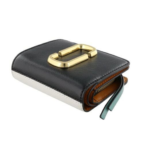 マークジェイコブス 二つ折り財布 レディース SNAPSHOT ブラック Marc Jacobs M0013360 012 BLACK HONEY GINGER MULTI