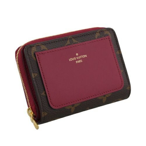 ルイヴィトン 二つ折り財布 モノグラム ポルトフォイユ・ルー レッド