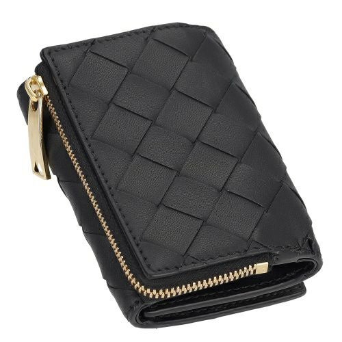 ボッテガヴェネタ 三つ折り財布 レディース イントレチャート ブラック BOTTEGA VENETA 690568 V3UH2 8425