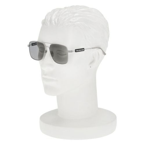 バレンシアガ サングラス メンズ スクエア型 シルバー BALENCIAGA