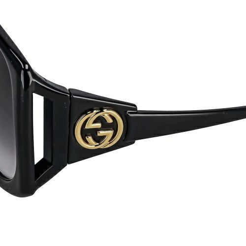 GUCCI グッチ サングラス サイドロゴ リボン レディース ブラック グッチ サングラス レディース バタフライ型 ブラック GUCCI GG0875S