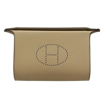 エルメス ウィドポッシュ ベージュドワイマール トゴ シルバー金具 B 