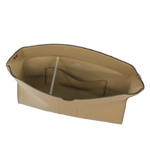 エルメス ウィドポッシュ ベージュドワイマール トゴ シルバー金具 B刻印 HERMES VIDE POCHES