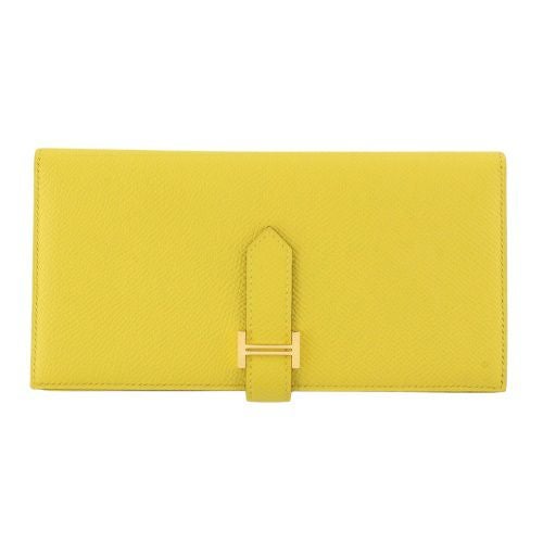 エルメス ベアンスフレ ジョーヌナプル ヴォーエプソン ゴールド金具 B刻印 HERMES Bearn Soufflet