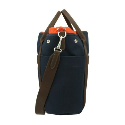 エルメス パンサージュグルーム ブルーネイビー/フュー トワルシェブロン/ブライドルレザー シルバー金具 B刻印 HERMES SAC DE PANSAGE GROOM