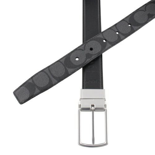 コーチ アウトレット ベルト メンズ シグネチャー ブラック COACH