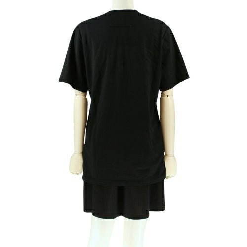 エムエム6 メゾンマルジェラ Tシャツ 半袖 レディース ブラック MM6 MAISON MARGIELA S52GC0277S24312 900 BLACK L ロゴ