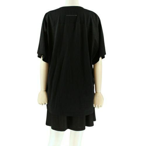 エムエム6 メゾンマルジェラ Tシャツ 半袖 レディース ブラック MM6 MAISON MARGIELA S62GD0111S23955 900 BLACK S ロゴ