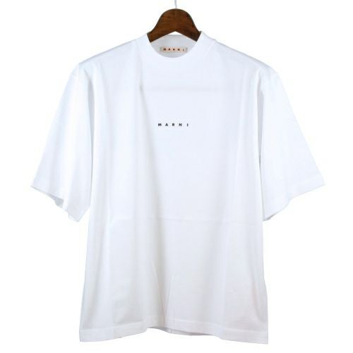 s*︎様 MARNI（マルニ）ロゴTシャツホワイト半袖 MARNI（マルニ） 半袖Tシャツ T-SHIRT WITH CHECKED MARNI LOGO