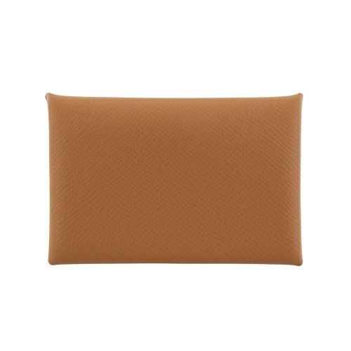 エルメス カードケース 名刺入れ カルヴィ ブラウン HERMES ゴールド