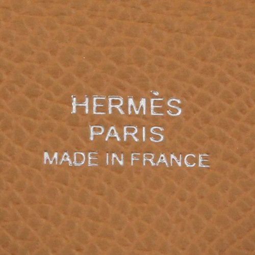 エルメス カードケース 名刺入れ カルヴィ ブラウン HERMES ゴールド
