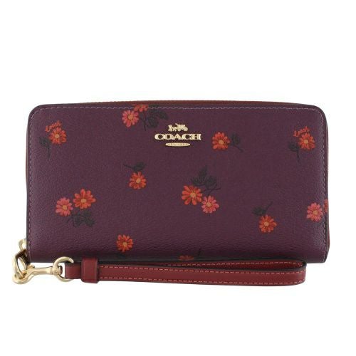 コーチ アウトレット 長財布 レディース ワインレッド COACH OUTLET