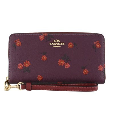 コーチ アウトレット 長財布 レディース ワインレッド COACH OUTLET 
