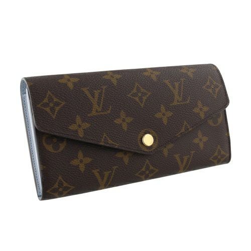 ルイヴィトン 長財布 モノグラム ポルトフォイユ・サラ NM ブラウン LOUIS VUITTON M83580 オランプ ブルー