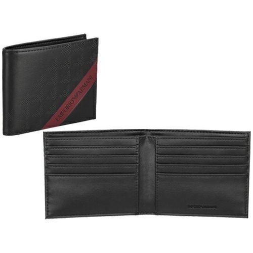 エンポリオアルマーニ 二つ折り財布 メンズ ブラック EMPORIO ARMANI