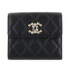 シャネル 三つ折り財布 レディース CHANEL AP3839 B15617 94305 ブラック