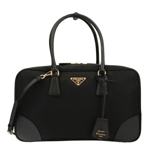 プラダ ハンドバッグ レディース カナパ CANAPA RICAMO ブラック PRADA