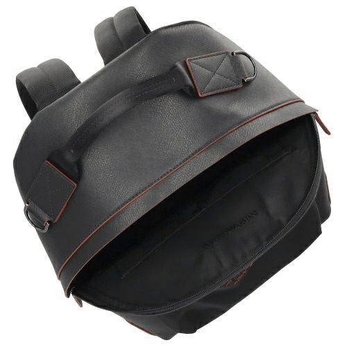 アルマーニ　ブラックレザー ビジネスリュック ARMANI（アルマーニ） 並行輸入 リュックサック ARMANI EMPORIO ARMANI