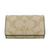 コーチ アウトレット キーケース レディース シグネチャー COACH OUTLET 77998 IMR6D ライトベージュ/ピンク