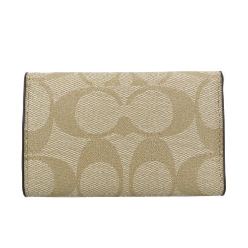 コーチ アウトレット キーケース レディース シグネチャー COACH OUTLET 77998 IMR6D ライトベージュ/ピンク