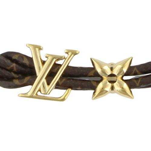 LOUIS VUITTON ルイヴィトン M8530Z LVブルームブレスレット LVロゴ レザー ブレスレット ブラウン レディース ルイヴィトン ブレスレット レディース ブレスレット・LV ブルーム