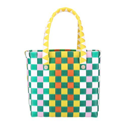 マルニ トートバッグ バスケットバッグ かごバッグ カゴ ロゴタグ レディース MARNI M00178M00IW 215 GREEN YELLOW