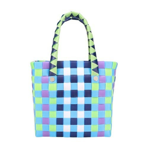 マルニ トートバッグ バスケットバッグ かごバッグ カゴ ロゴタグ レディース MARNI M00178M00IW 845 BLUE L.GREEN