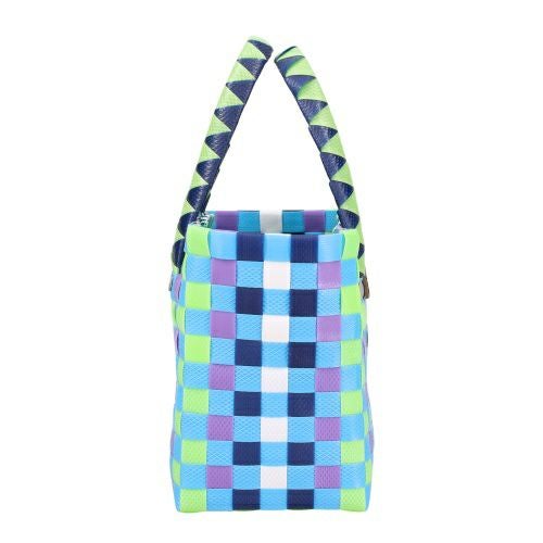 マルニ トートバッグ バスケットバッグ かごバッグ カゴ ロゴタグ レディース MARNI M00178M00IW 845 BLUE L.GREEN