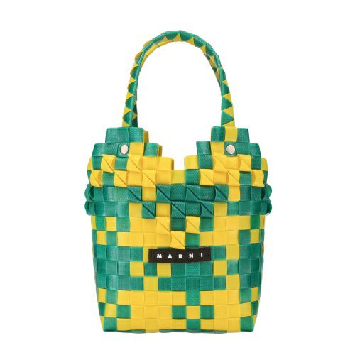 マルニ トートバッグ バスケットバッグ かごバッグ カゴ ロゴタグ