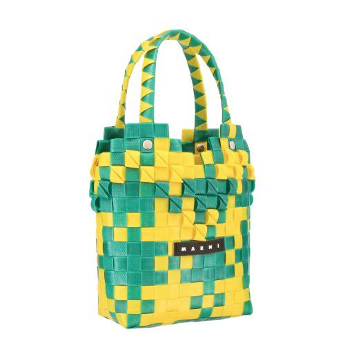 マルニ トートバッグ バスケットバッグ かごバッグ カゴ ロゴタグ
