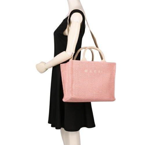 マルニ トートバッグ かごバッグ カゴ レディース ピンク MARNI