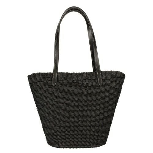 コーチ トートバッグ レディース スモール ストロー トート ブラック