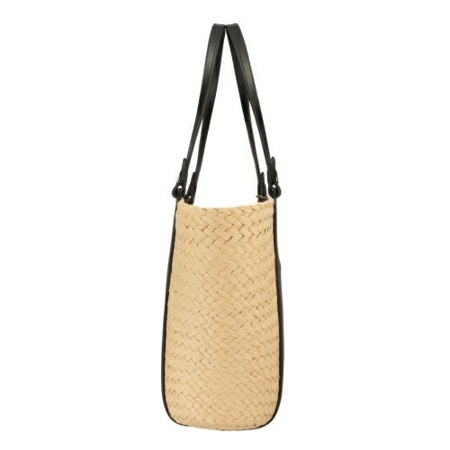 コーチ トートバッグ レディース スモール ストロー ポケット トート ブラック COACH CQ788 B4 NA ブラス チュラル