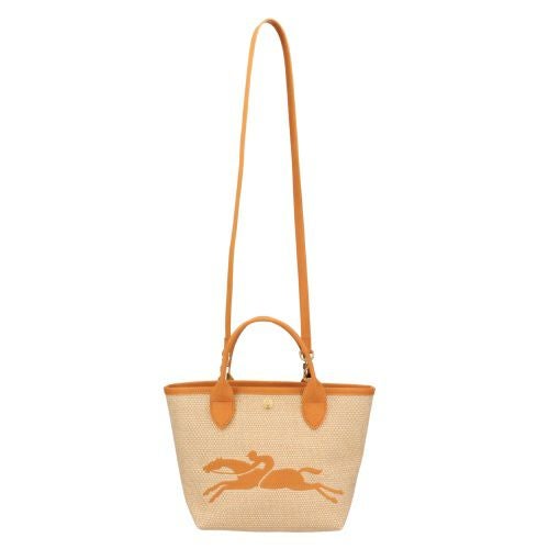 LONGCHAMP パニエ プリアージュ かごバッグ ラフィア 美品 バイカラー LONGCHAMP パニエ プリアージュ かごバッグ ラフィア 美品 バイカラー