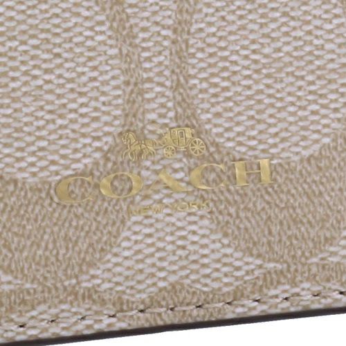コーチ アウトレット カードケース パスケース レディース シグネチャー ベージュ COACH OUTLET 63274 IMDQC ライトカーキ チョーク