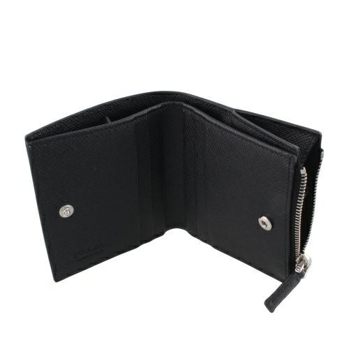 プラダ 二つ折り財布 メンズ SAFFIANO TRIANGOLO ブラック PRADA