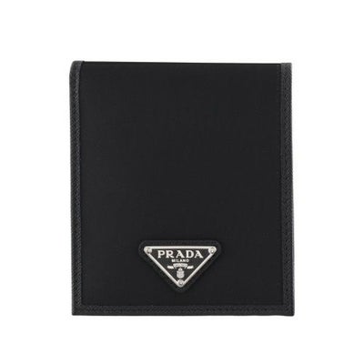 プラダ 二つ折り財布 メンズ TESSUTO SAFFIANO ブラック PRADA 2MO738 