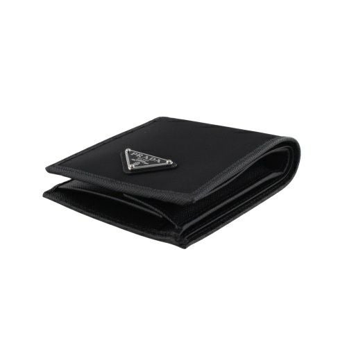 プラダ 二つ折り財布 メンズ TESSUTO SAFFIANO ブラック PRADA 2MO738