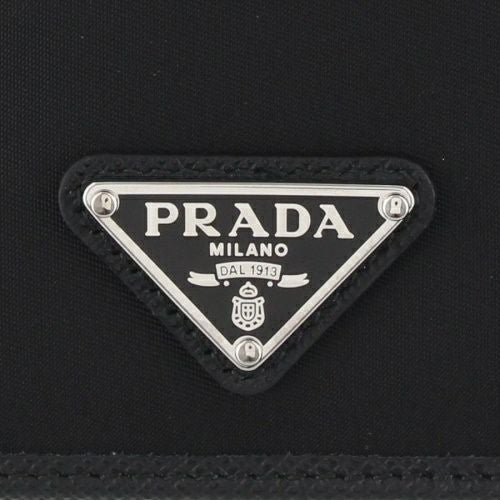 プラダ 二つ折り財布 メンズ TESSUTO SAFFIANO ブラック PRADA 2MO738