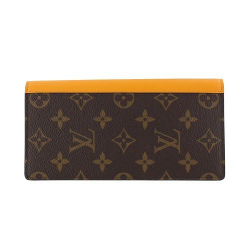 ルイヴィトン 長財布 メンズ ポルトフォイユ・ブラザ NM ブラウン LOUIS VUITTON M82551 オレンジ