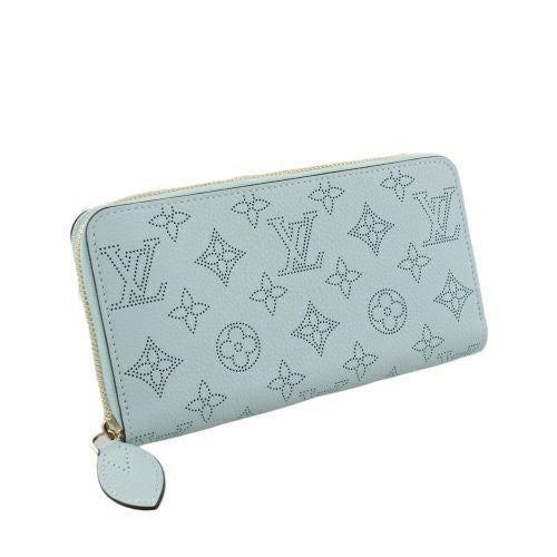 ルイヴィトン 長財布 レディース マヒナ ジッピー・ウォレット ブルー