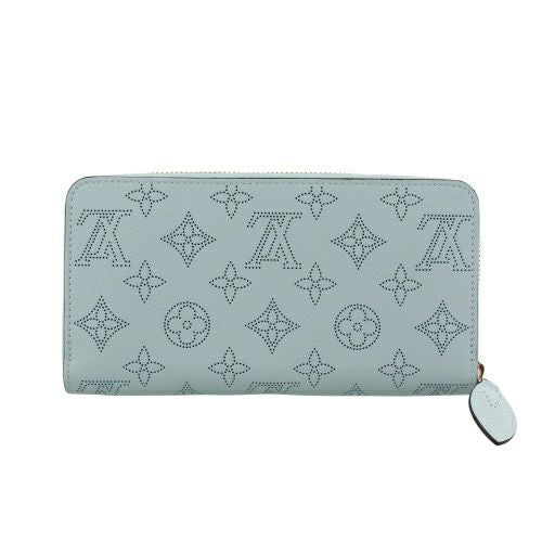 ルイヴィトン 長財布 レディース マヒナ ジッピー・ウォレット ブルー