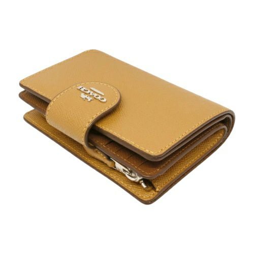 COACH 二つ折り財布　ライトサドル　ブラウン系 レザー コーチ アウトレット 二つ折り財布 レディース ブラウン COACH OUTLET