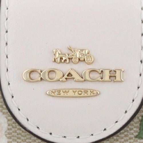 コーチ アウトレット 二つ折り財布 レディース シグネチャー ホワイト COACH OUTLET CR968 IMOTV ライトカーキ/チョークマルチ
