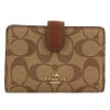 コーチ アウトレット 二つ折り財布 レディース シグネチャー ブラウン COACH OUTLET F23553 IME74 カーキ/サドル2