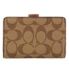 コーチ アウトレット 二つ折り財布 レディース シグネチャー ブラウン COACH OUTLET F23553 IME74 カーキ/サドル2