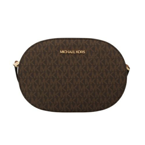 マイケルコース ショルダーバッグ レディース ジェットセット トラベル ミディアム シグネチャー ロゴ クロスボディバッグ ブラウン MICHAEL KORS 35S1GTVC6B BROWN