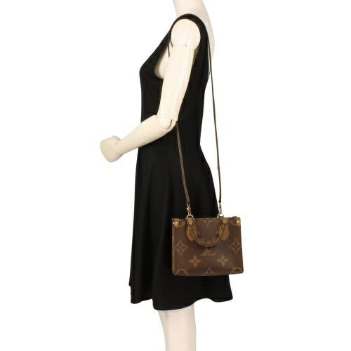 ルイヴィトン ハンドバッグ ショルダーバッグ レディース モノグラム オンザゴー BB ブラウン LOUIS VUITTON M46839